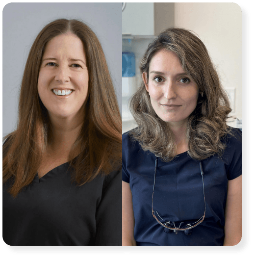 photo of smiling Dr. Ana Dokova Brys and Dr. Anthea Resnick